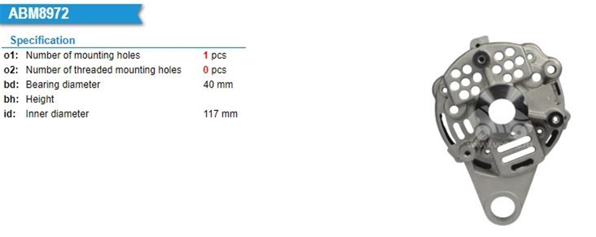 Alternatör Arka Kapak L300-starex-98- Klimalı Xdk575 | Ith Xdk575