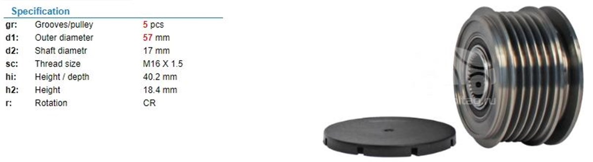 Alt.kasnağı 5kan Accent Era Blue Kia Getz Kas F236071 | Ina 535018710