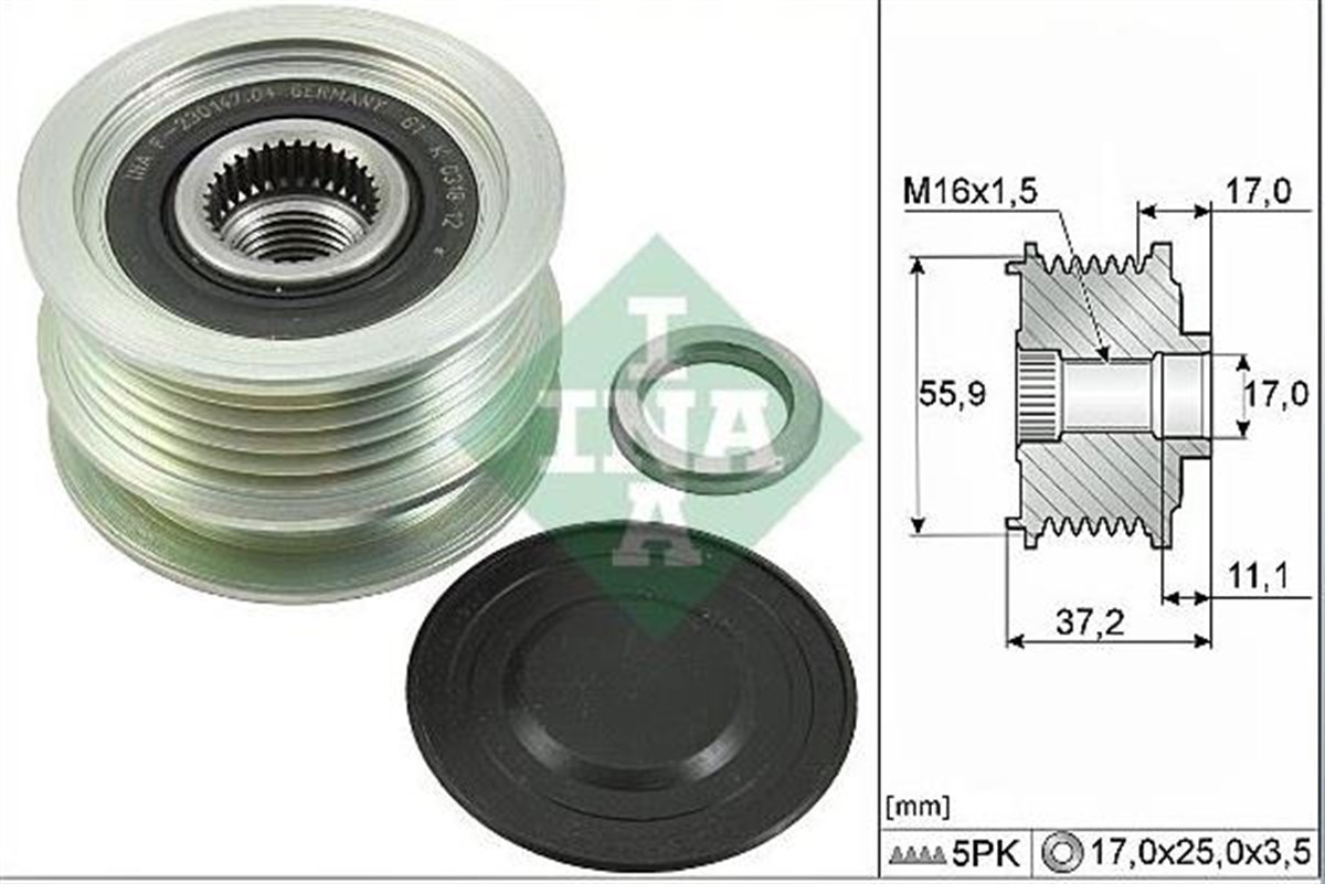 Alt.kasnağı 5kan Clio Megan Debriyajlı | Ina 535011610