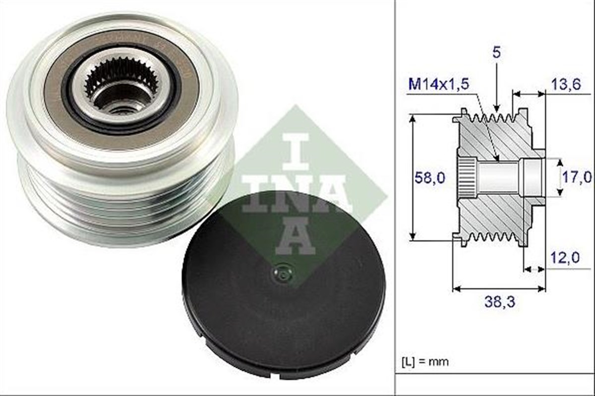 Alt.kasnağı 5kan Corolla Avensis D4d 535018410 | Ina 535018410