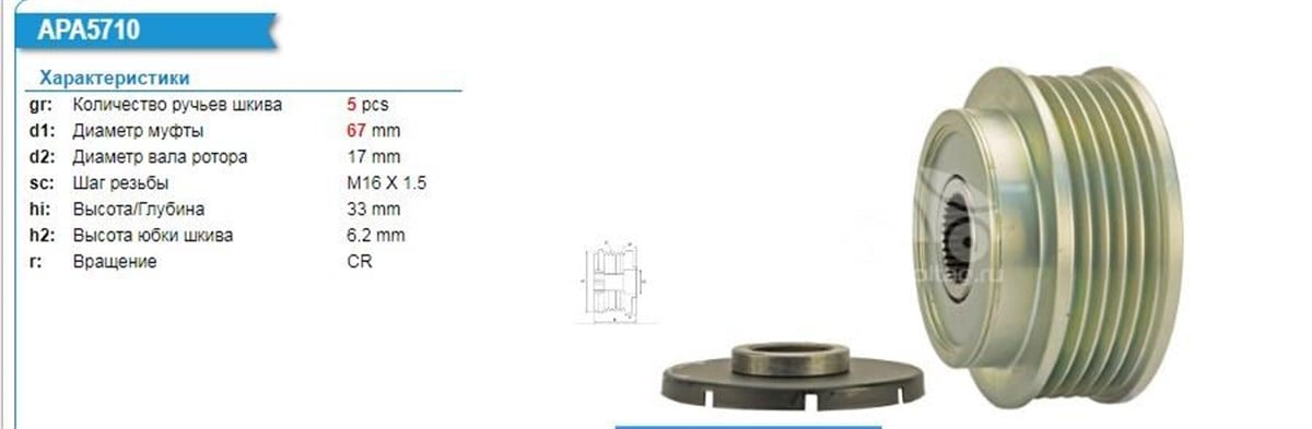 Alt.kasnağı 5kan Kia Bongo Iıı Kıa 2009, Ford Focus | Ith Ksn09710