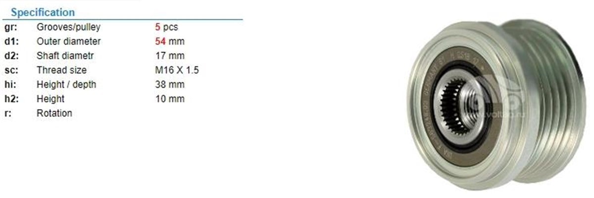 Alt.kasnağı 5kan Opel Astraj Chevrolet İnsignia | Ith Ksn24210