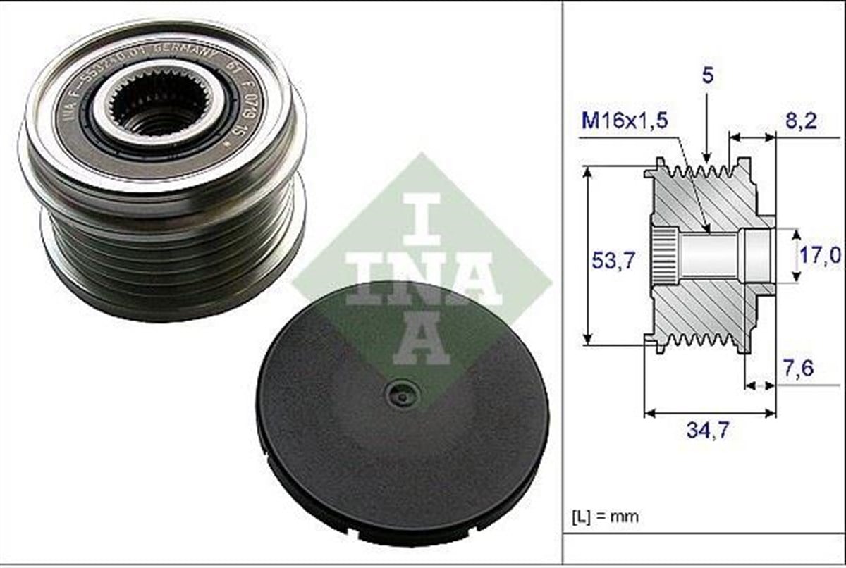 Alt.kasnağı 5kan Palio Opel Corsa D 238918 Wüt 91302 535021110 | Ina 535021110