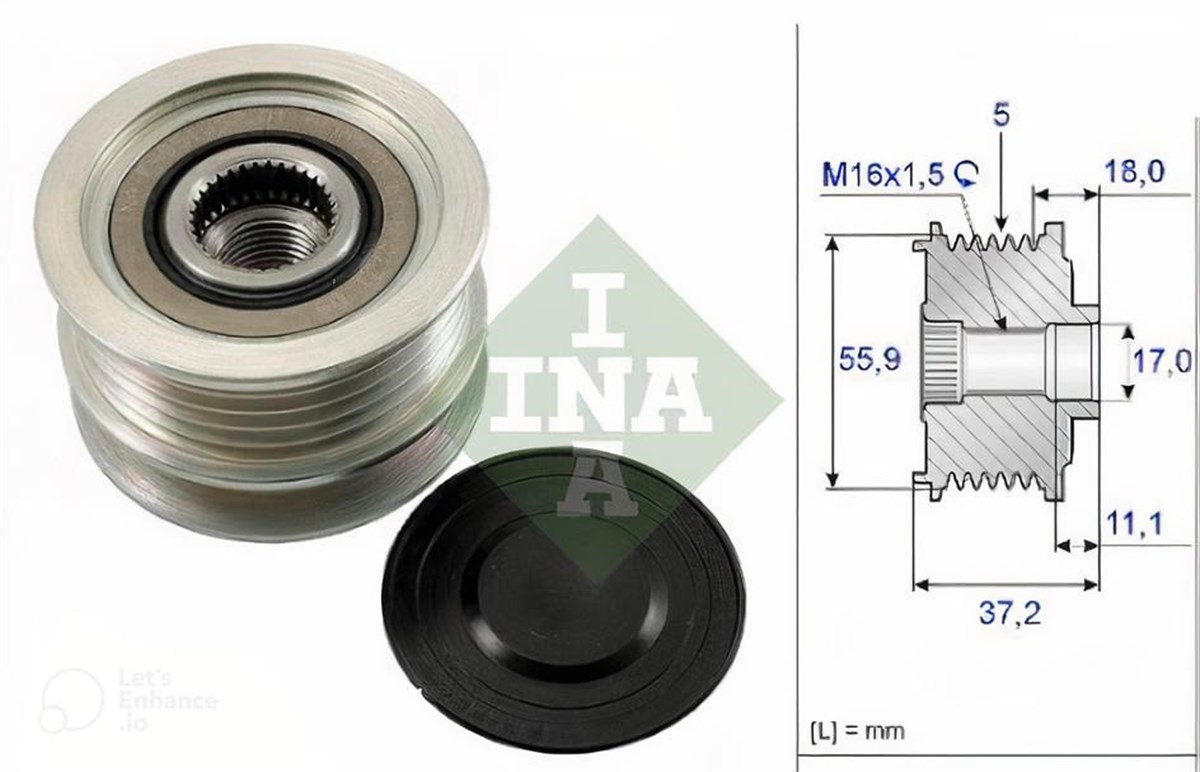 Alt.kasnağı 5kan Volkswagen Audi F551357 | Ina 535011310