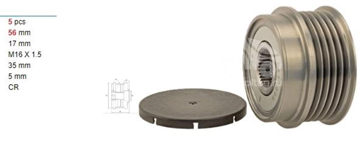 Alt.kasnağı 5kan Vw Caddy Audi | Ina 535000510