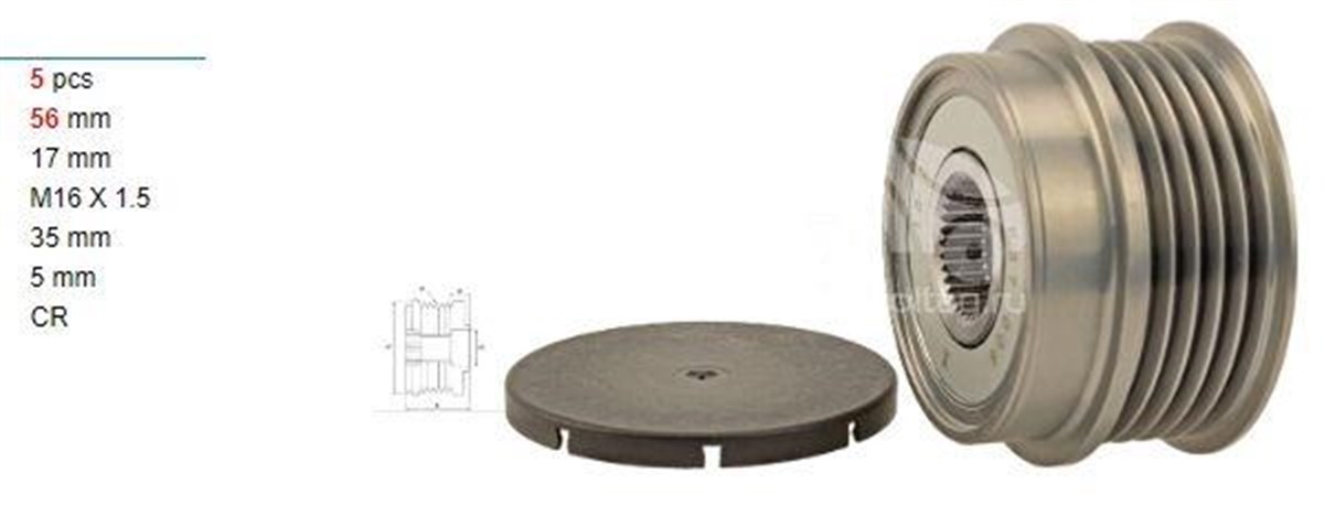 Alt.kasnağı 5kan Vw Golf Caddy Audi | Valeo 588008