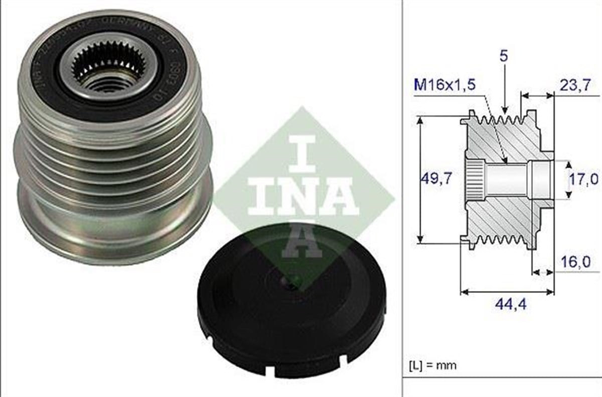 Alt.kasnağı 5kanal Mercedes A190 A210 99-05 | Ina 535001110