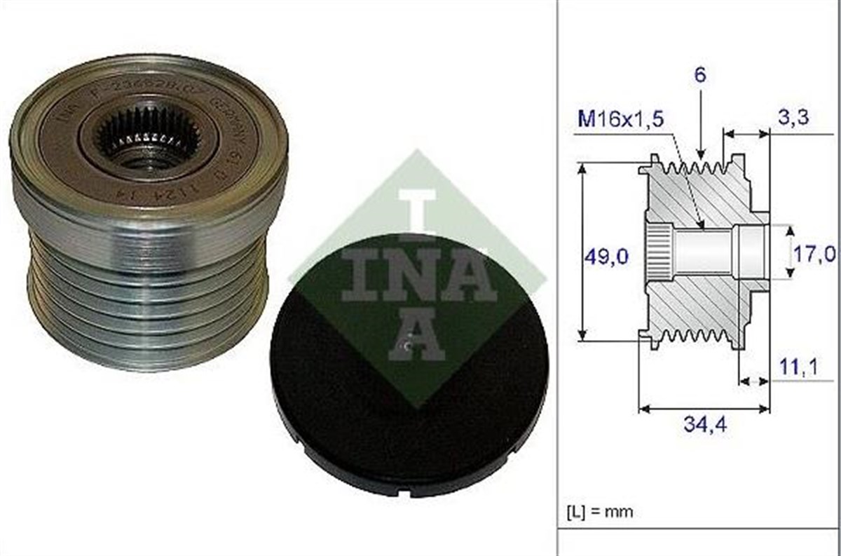 Alt.kasnağı 6kan Bmw 316 318 236528 918310 | Ina 535018310