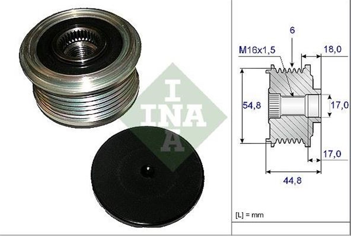Alt.kasnağı 6kan Clio Kango Dacia Sander 550379 | Ina 535011410