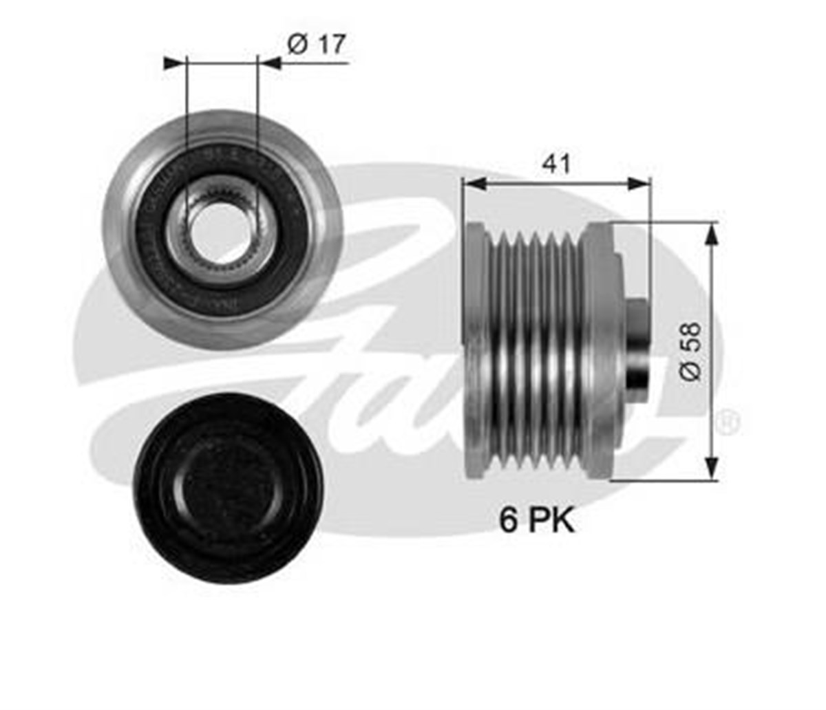 Alt.kasnağı 6kan Fiat Doblo 1.6 Linea Ducato F238822 Wüt-93252 Valeo-588045 | Valeo 588045