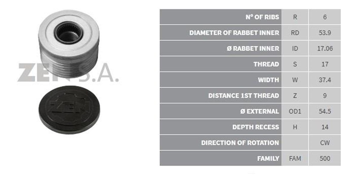 Alt.kasnağı 6kan Fiat Linea Corsa Punto F557928 | Ith Ksn15110