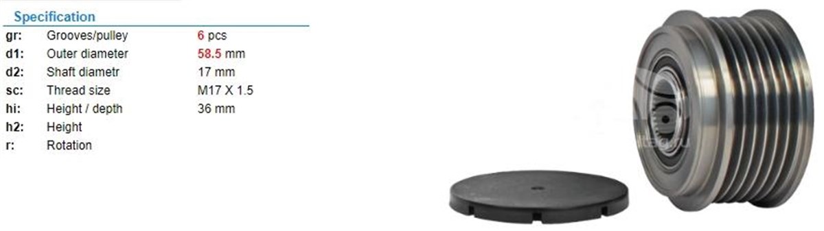 Alt.kasnağı 6kan Focus Connect Transit Mondeo Focus Iı-mondeo Connect C-max | Ina 535009810