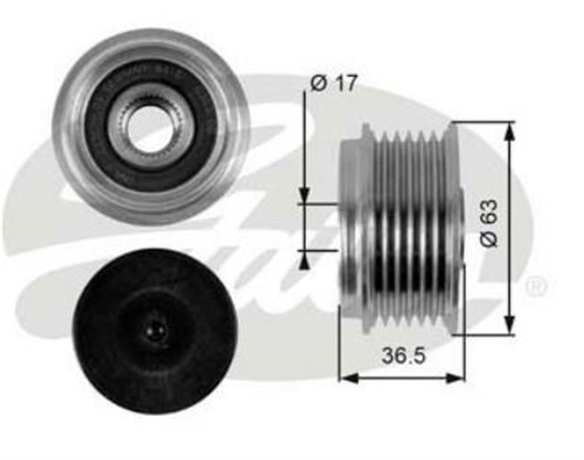 Alt.kasnağı 6kan Focus Connect Transit Mondeo Focus Iı-mondeo Connect C-max 535009810 | Gates Oap7051