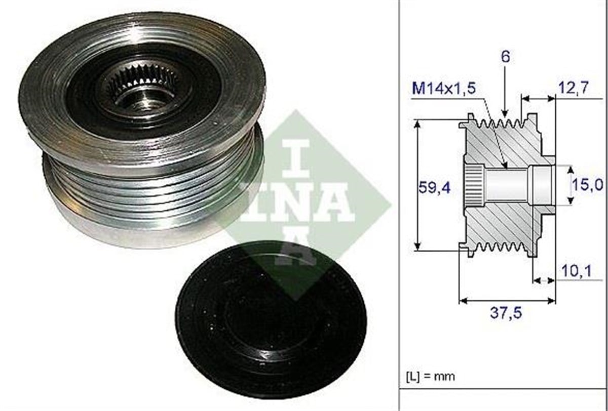 Alt.kasnağı 6kan Hyundai Accent Getz 1.5 | Ina 535011010