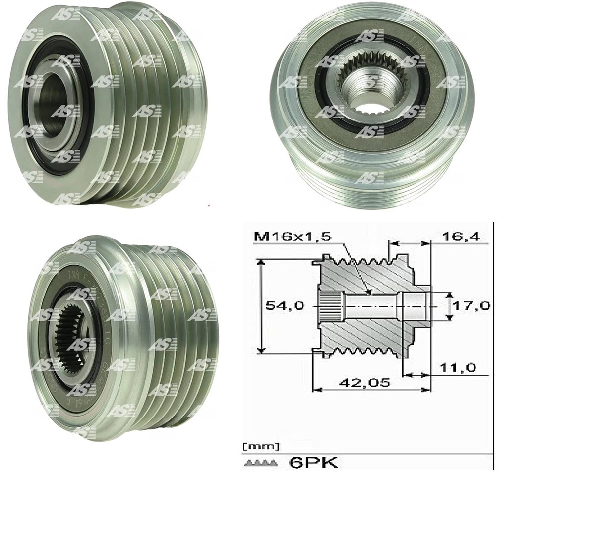 Alt.kasnağı 6kan Land Rover 2.2d Dıscovery Sport 4x4 14-evoque 11- | Ina 535028510