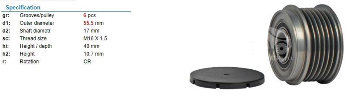 Alt.kasnağı 6kan Megan Kango 593515*228881 | Valeo 588010