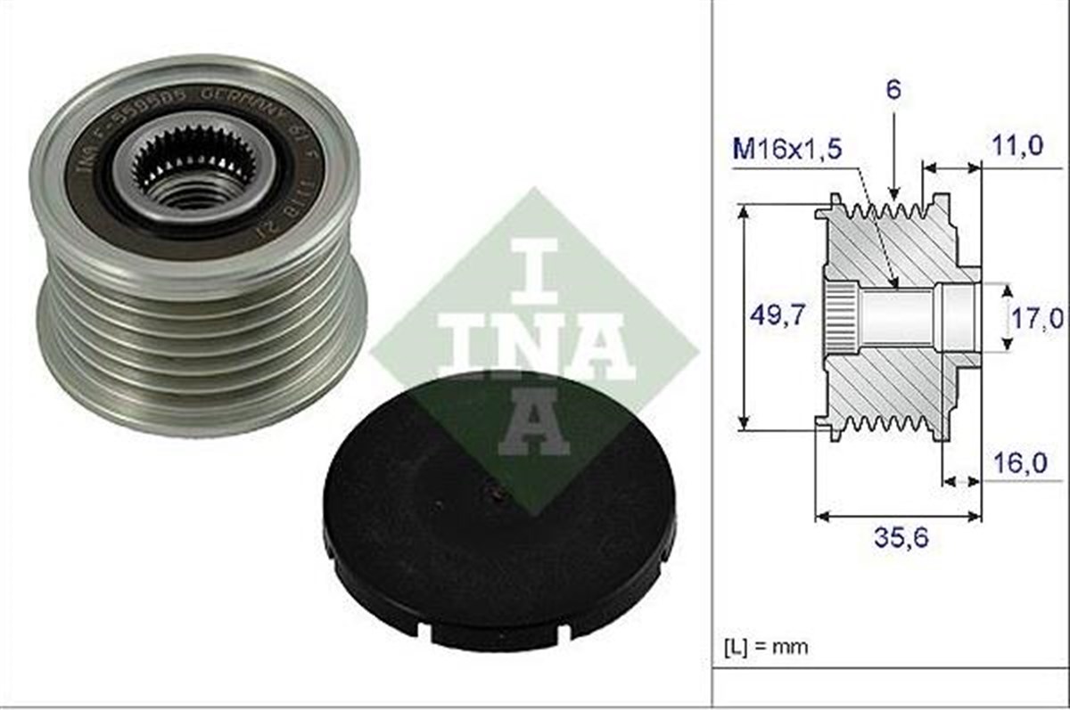 Alt.kasnağı 6kan Mercedes E-c Seri 559585 | Ina 535001610