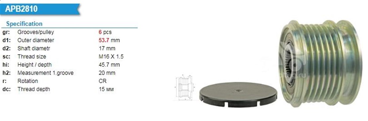 Alt.kasnağı 6kan Mercedes X253 16-19 W205 15-18 W213 16- W166 16-18 C292 16-19 W222 13-17 | Ina 535032810