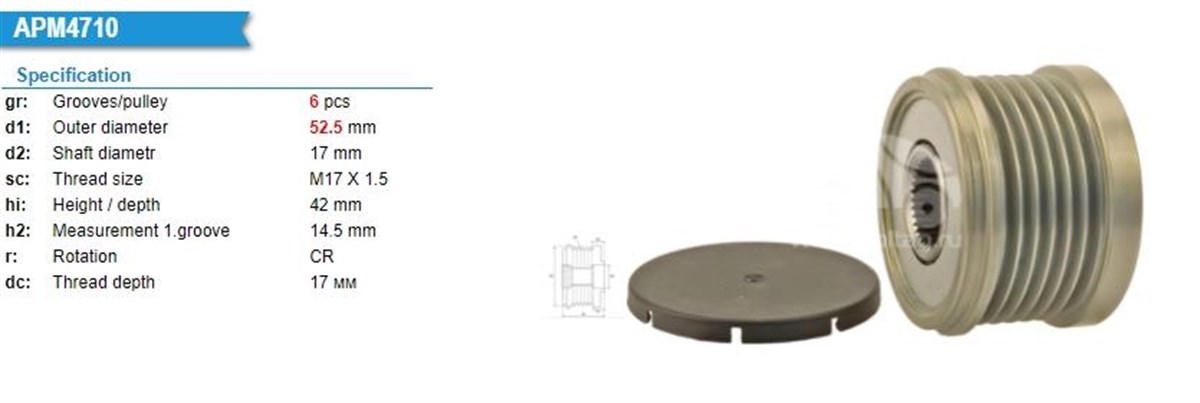 Alt.kasnağı 6kan Nıssan Altıma Teana | Ith Ksn14710