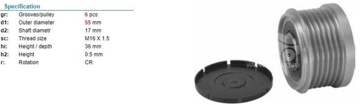 Alt.kasnağı 6kan Renault Clio3 1,5 Megan3 Fıat Ducato-peugeot Boxer-cıtroen Jumper 3.0 Dmtj-hdı (06-)jumper Ducato Boxer Iveco | Ina 535010310