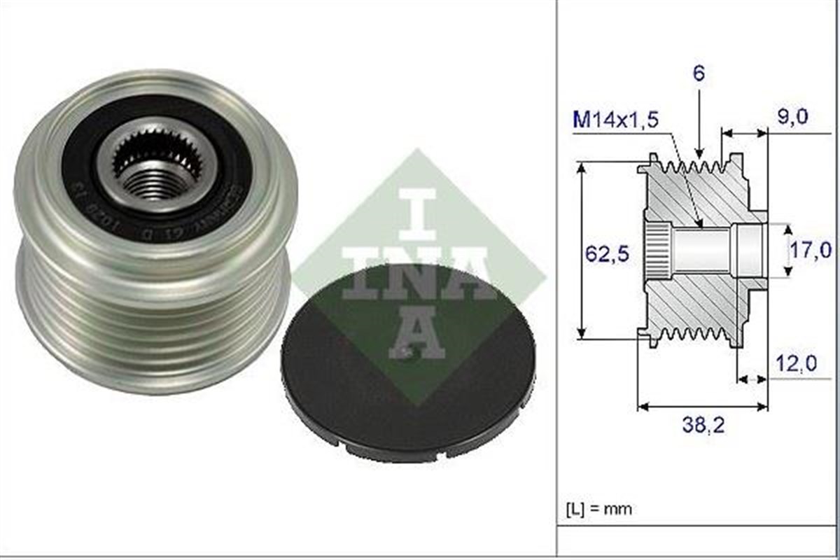 Alt.kasnağı 6kan Toyota Corolla Ym D4d Dizel F581518 080307 358v11 | Ina 535021910