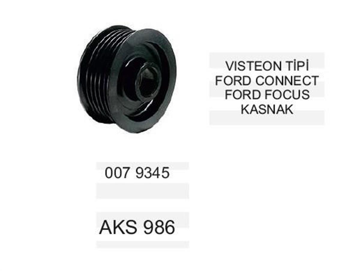 Alt. Kasnağı 6pk Ford Connect Focus Visteon Sabit Kasnak Vısteon Tip Ford Connect Focus | Remark Aks986