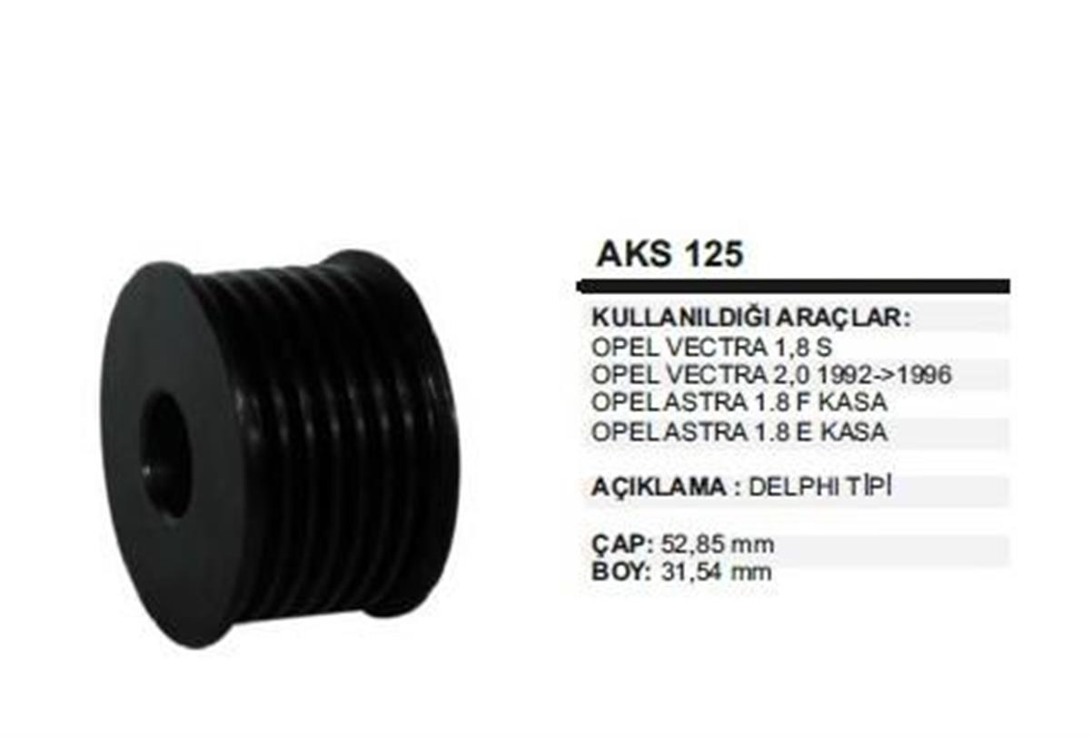 Alt. Kasnağı 6pk Opel Vectra Astra Delco Tip | Remark Aks125