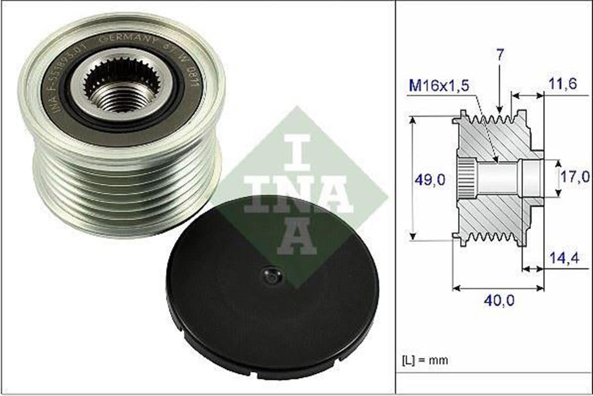 Alt.kasnağı 7kan Bmw X5 12317560988 12317560989 12317560990 | Ina 535025410
