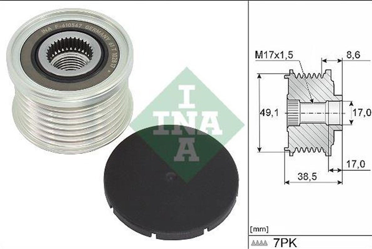 Alt.kasnağı 7kan Duster Megane Iv Nissan Micra Nv300 | Ina 535034410