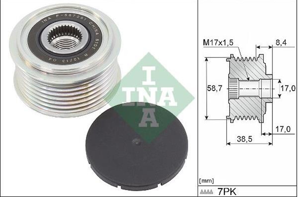 Alt.kasnağı 7kan Ford Ranger 2.2 4x4 | Ina 535031810
