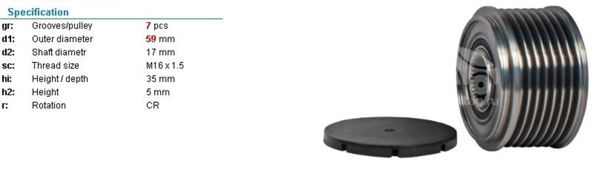 Alt.kasnağı 7kan Ford Transit Uzun Bilyalı 907030 | Ith Ksn07030