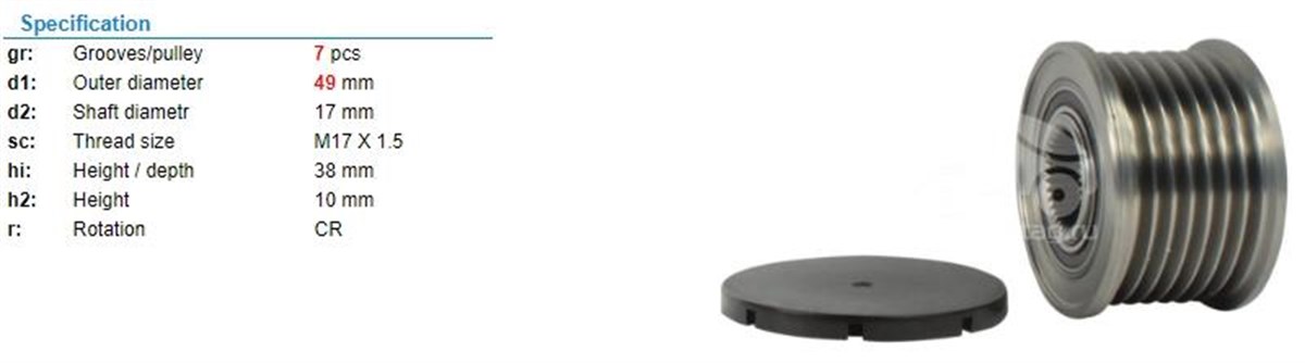 Alt.kasnağı 7kan Laguna 3 Megane 3 Trafic Master 552305 | Ina 535015310