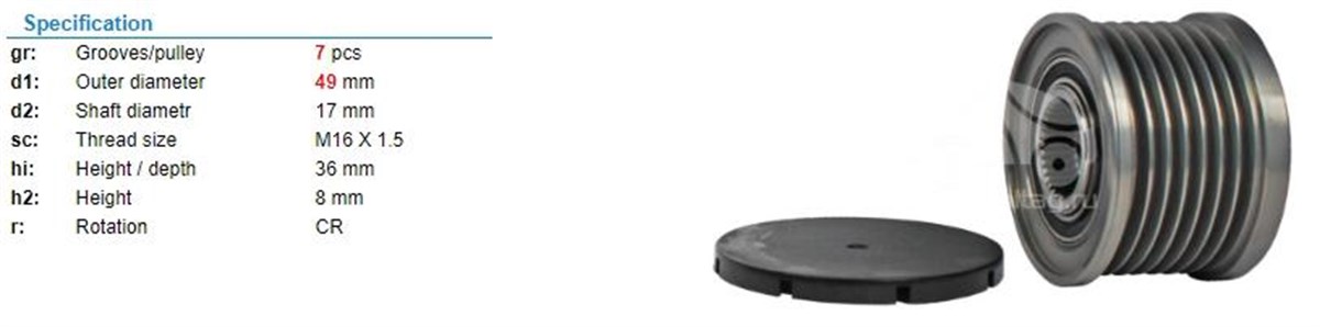 Alt.kasnağı 7kan Mazda 6 Opel Megan Dacia Dokker Lodgy Logan Iı Mcv Sa 238512 Nıssan Xtrail Qashqai | Ina 535008110