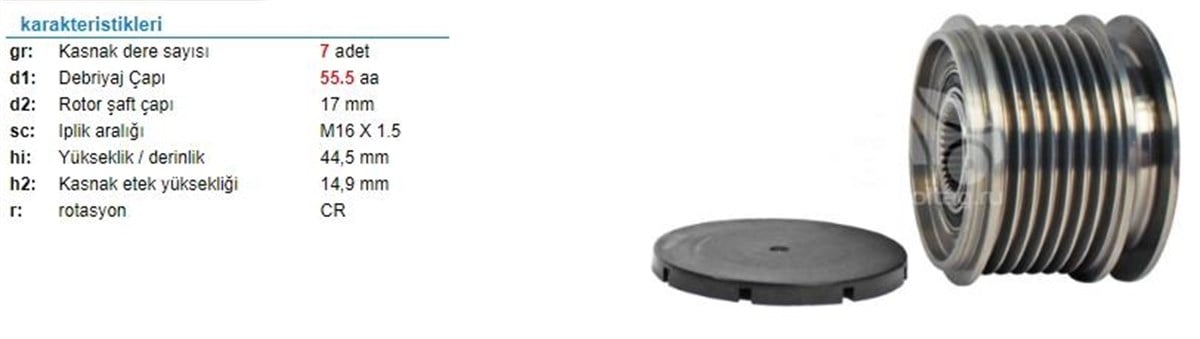 Alt.kasnağı 7kan Merc.sprinter Vito 232001-904210 | Ith Ksn04210