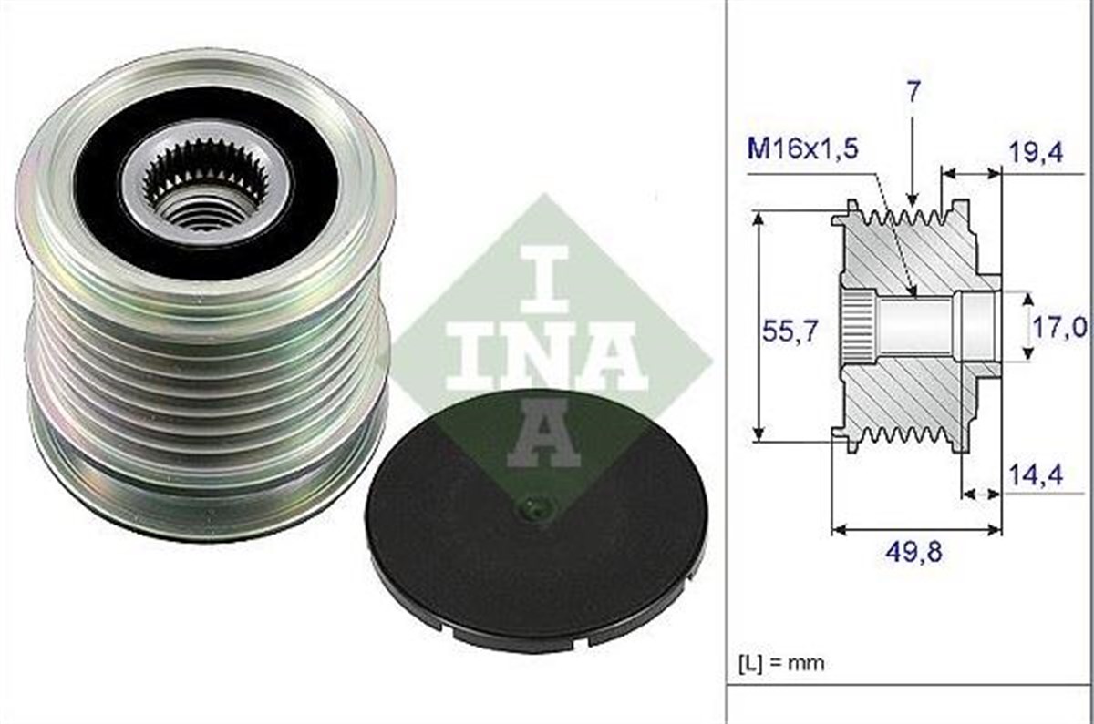 Alt.kasnağı 7kan Mercedes C E Clk Serisi 557311 | Ina 535016510