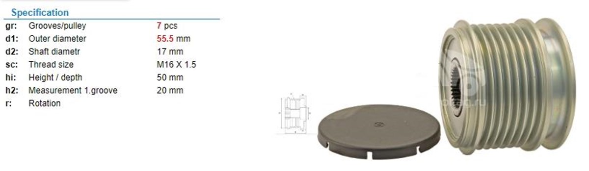 Alt.kasnağı 7kan Mercedes C E Clk Serisi 557311 | Ina 535016510