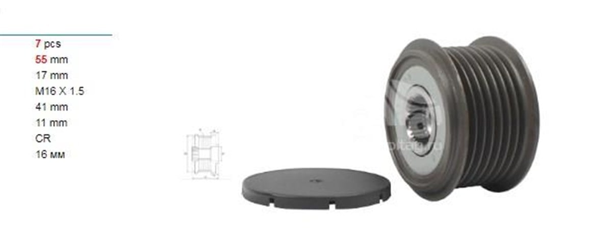 Alt. Kasnağı 7kan Rulmanlı Fıat Ducato 2.3 Iveco Daıly 6 | Ith Ksn035110