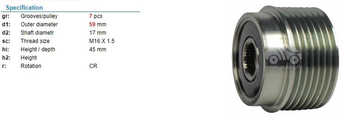 Alt.kasnağı 7kan Transit V184 Uzun Rulmanlı 920583 Luk Ina 535012010 | Ina 535012010