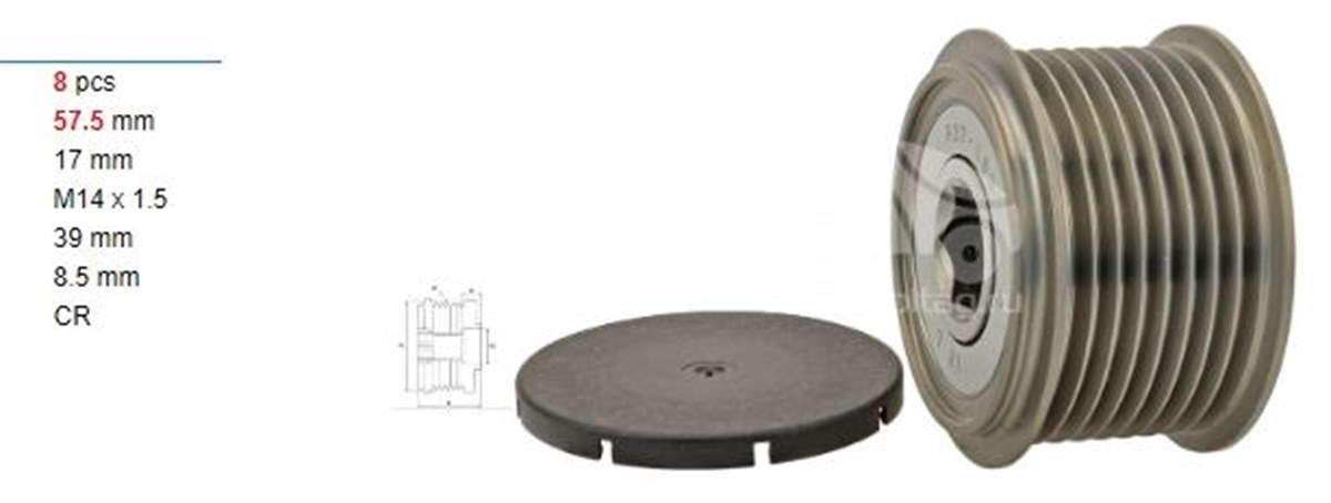 Alt.kasnağı 8kan Land Rover Discovery Range Bmw | Bypart Ksk01631