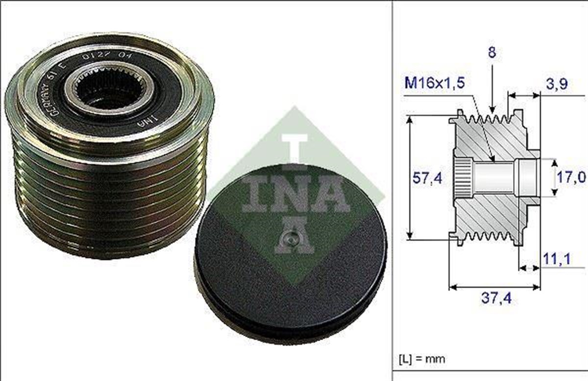 Alt.kasnağı 8kan Mercedes Actros Atego Axor Cıtaro Conecto Tourıno | Ina 535006810