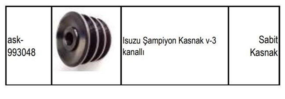 Alt.kasnağı Sabit Kasnak Rulmansız Kasnak Isuzu Sampıyon Vakumsuz | Gmp 993048