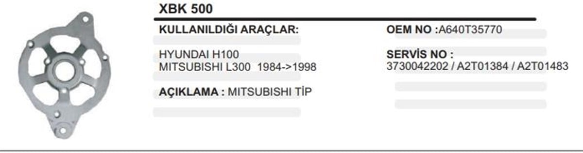 Alt.ön Kapak H100 Em 3civatalı-xbk500 | Ith Xbk500