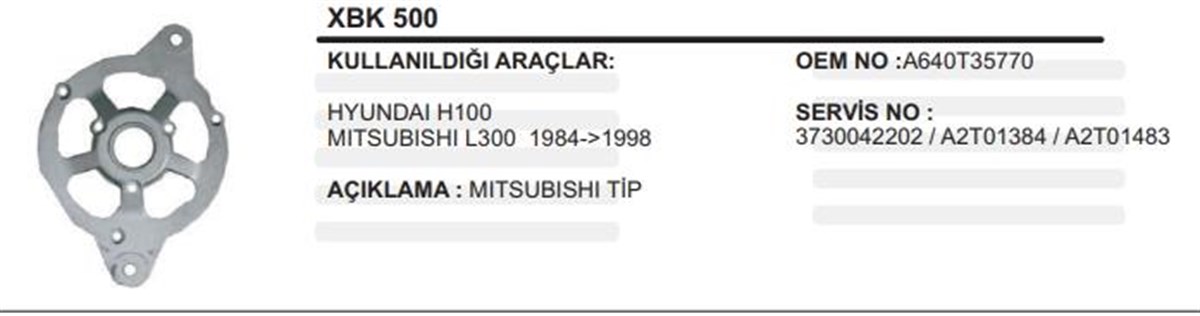 Alt.ön Kapak H100 Em 3civatalı-xbk500 | Ith Xbk500