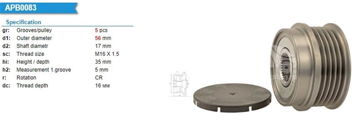 Alt.kasnağı 5kan Golf Iv Passat A4 A6 1.9 Tdı | Wutse Ksn91106