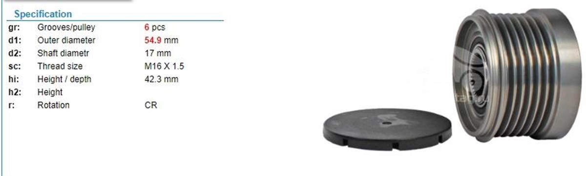 Alt.kasnağı 6kan Clio Kango Dacia | Wutse Ksn94254