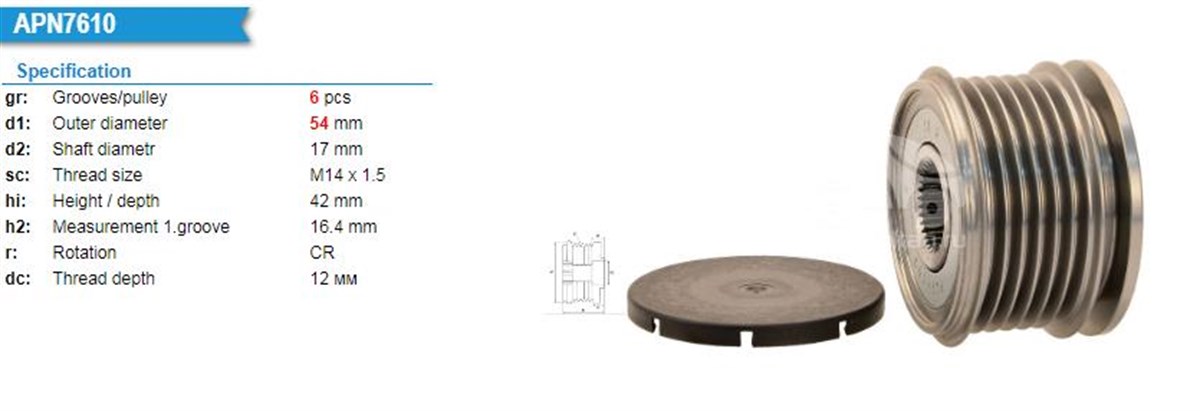 Alt.kasnağı 6kan Focus Fiesta Volvo Jeep Limited Chrysler Dodge Durango Fıat Egea 500 68861 0210402350 Jeep Grand Cherokee V8 | Wutse Ksn82115