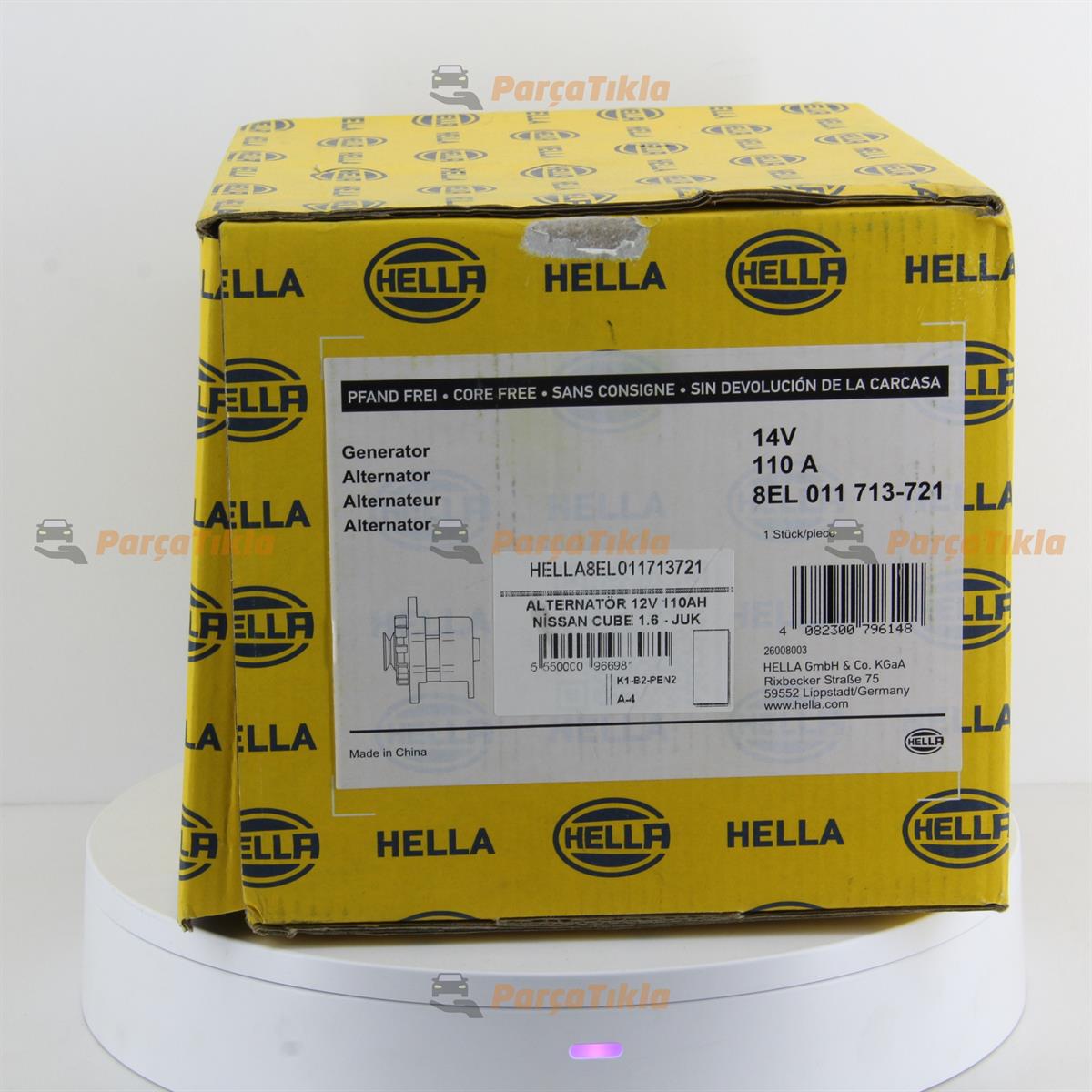 Alternatör 12v 110ah Nissan Cube 1.6 Juke 1.6 Hella 8el011713721 Alt5382 A2tj1291 A02tj1291 A002tj1291 | Hella 8el011713721