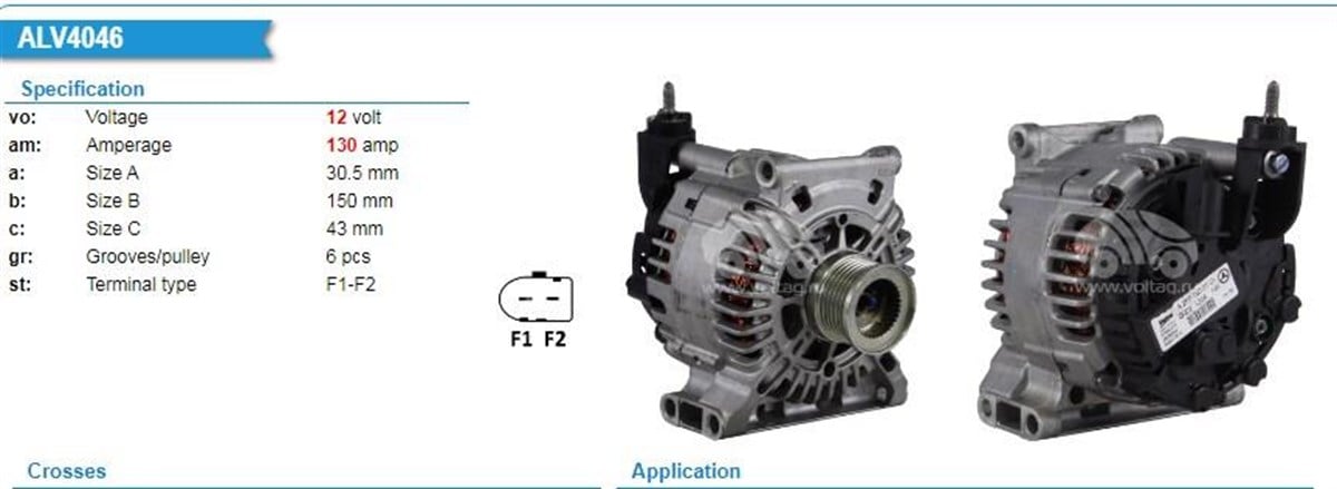 Alternatör 12v 130ah (revizyon) Mercedes-benz A150 A160 A170 A180 B150 B160 B170 B180 (start-stop) (st35c0 | Orjrev St35c015