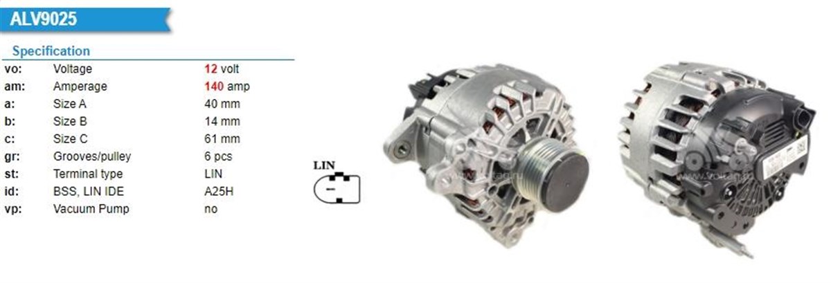Alternatör 12v 140ah Audı A1 2.0 Tdı Volkswagen | Valeo 439852