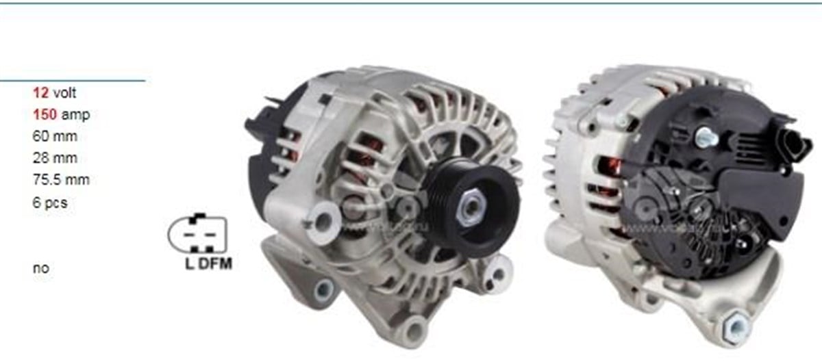 Alternatör 12v 150ah Landrover Bmw Cargo113881 23890n 22970n | Lucas Lea0826